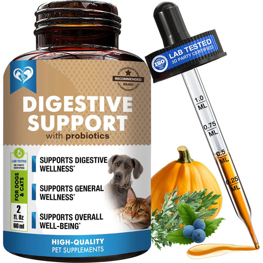 Natural Intestinal Defense for Dogs & Cats – Herbal Cleanse with Black Walnut & Probiotic – Promotes Healthy Gut & Flora Balance – Advanced Broad Spectrum Formula